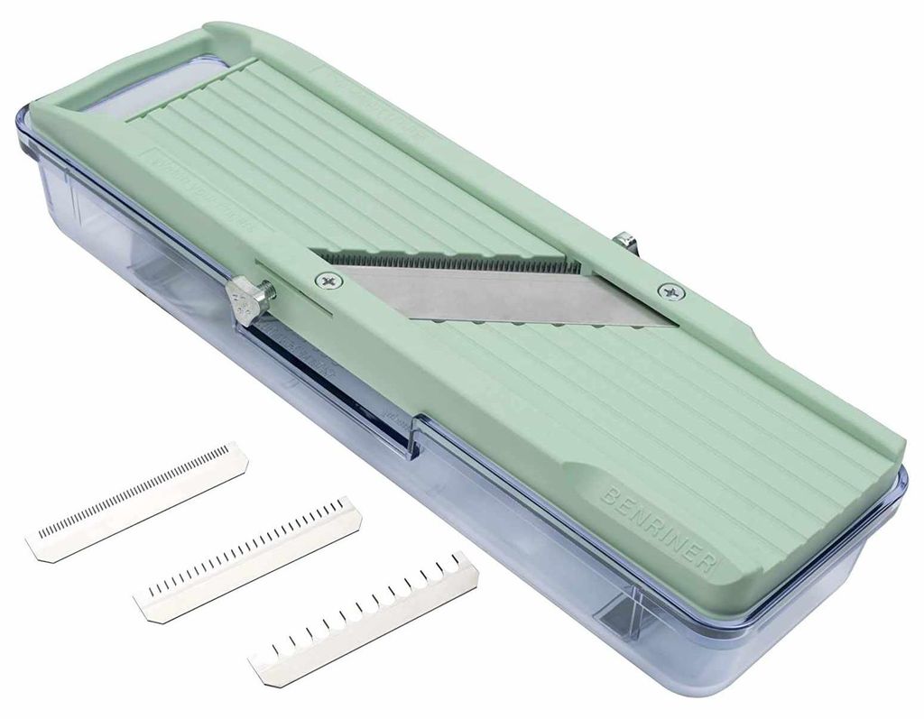 Benriner Mandoline / Gemüsehobel 64 mm Schnittbreite grün Produktbild 