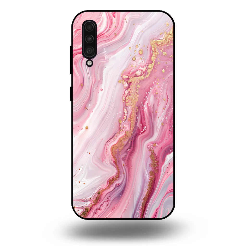 Custodia TPU Antiurto Samsung Galaxy A30s - Stampa Marmo Rosa Smartphonica