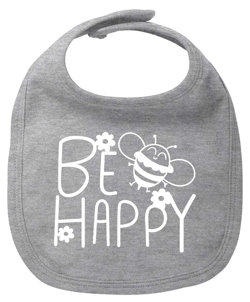 Huuraa Baby Lätzchen Be Happy Biene Heather Grey Produktbild 