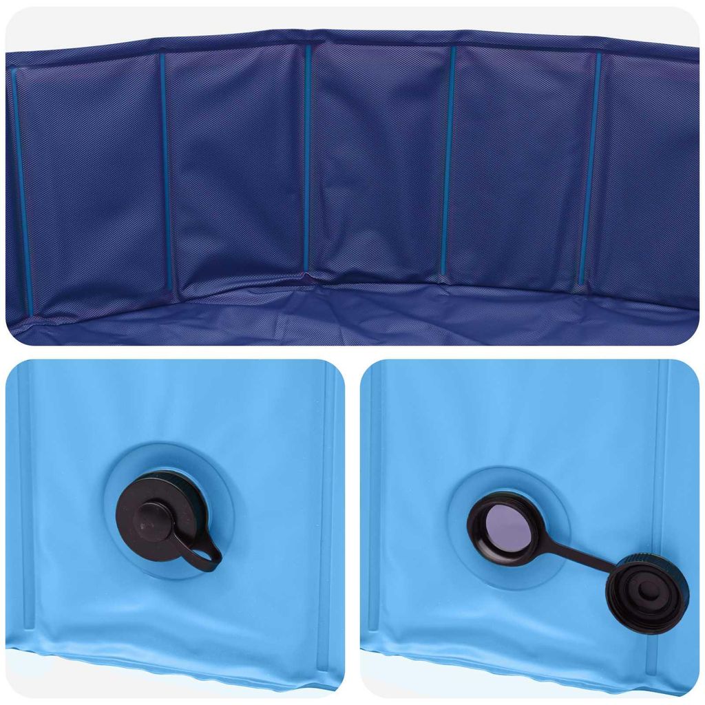 "Rabatt 2026"Faltbares Hundeschwimmbecken Blau 120 x 120 x 30 cm PVC - Sonstiges Hundezubehör GermanyMöbel42283
