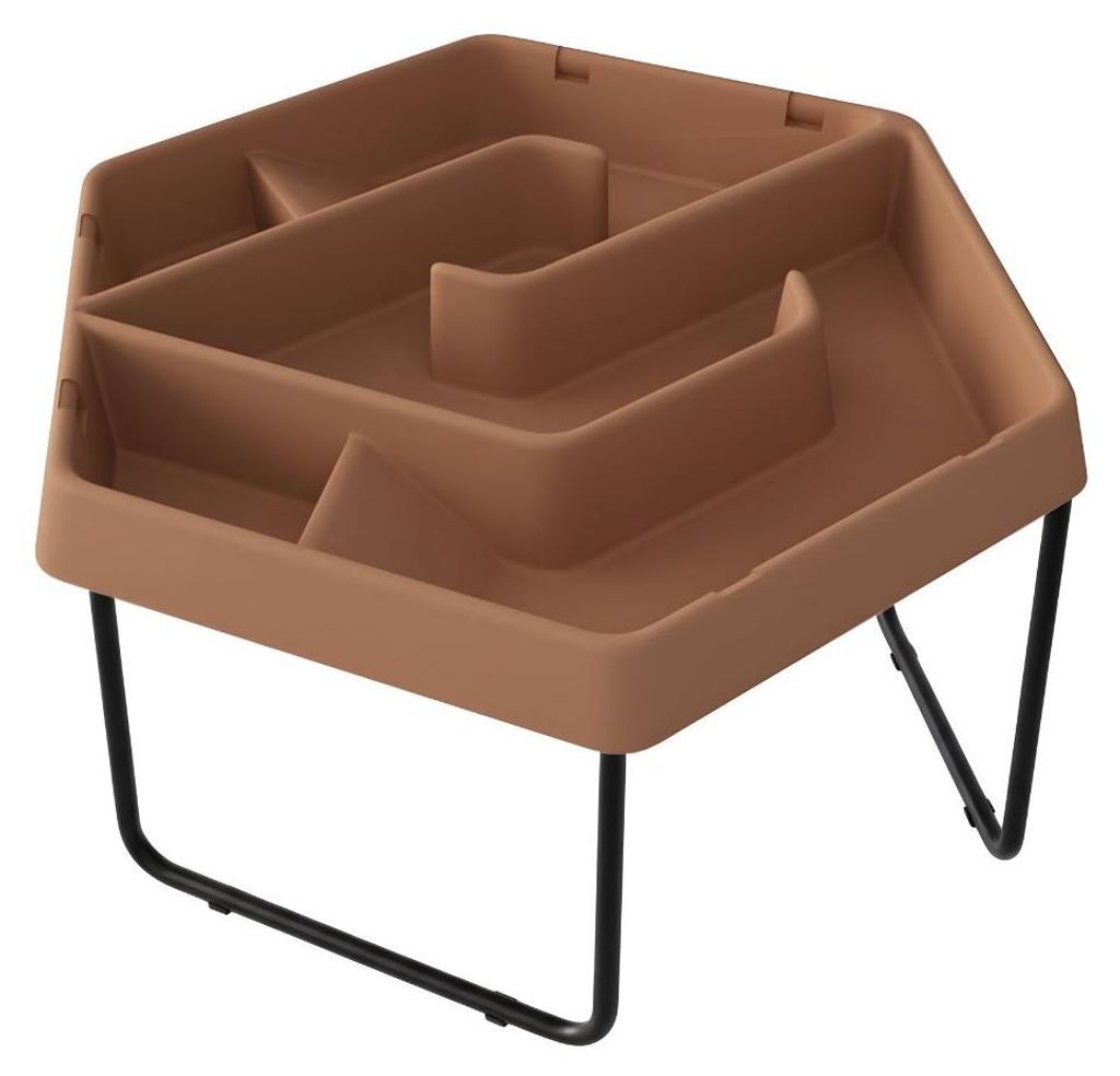 Masterkidz Sechseckiger Sand- und Wassertisch, höhenverstellbar