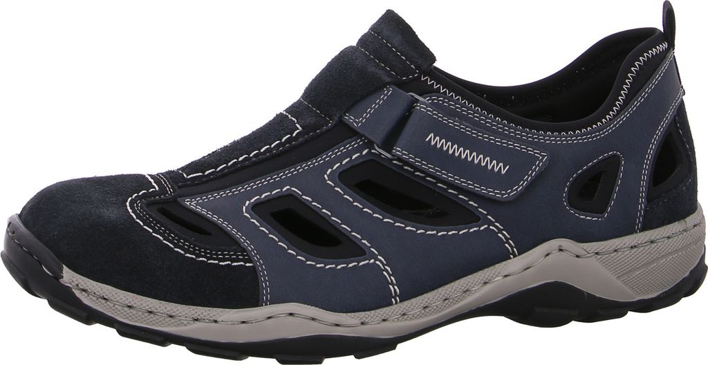 Rieker Herren Klett Halbschuh durchbrochen dunkelblau 44 Produktbild 80