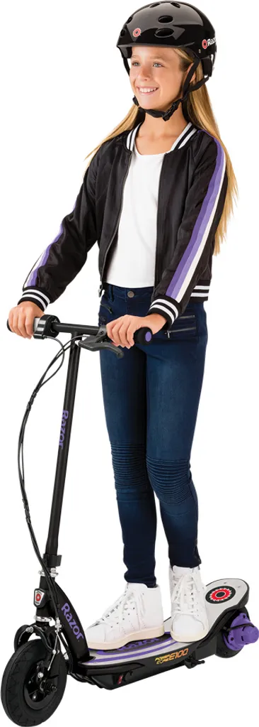 Trottinette Razor E100 Power Core ALU Violette : Stable et sans Chaîne - 11