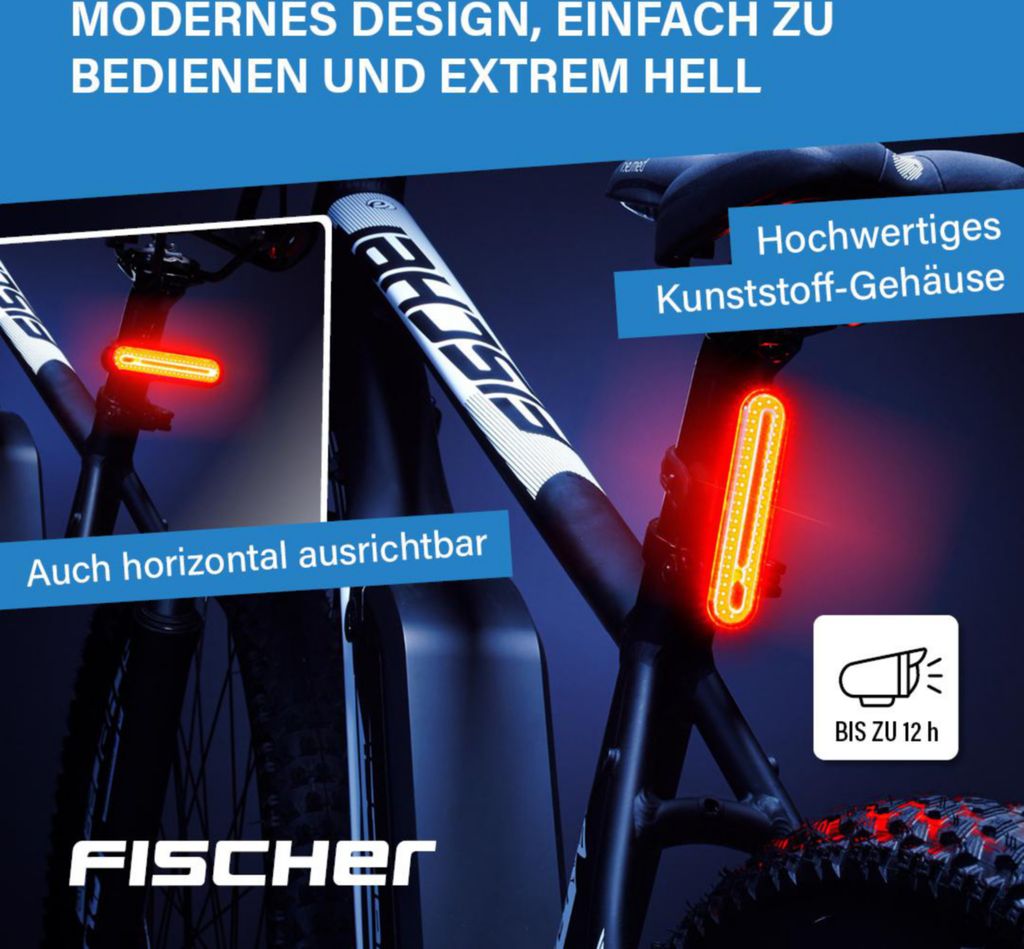 Akumulatorowe światło hamowania LED FISCHER do rowerów Zdjęcie produktu 16