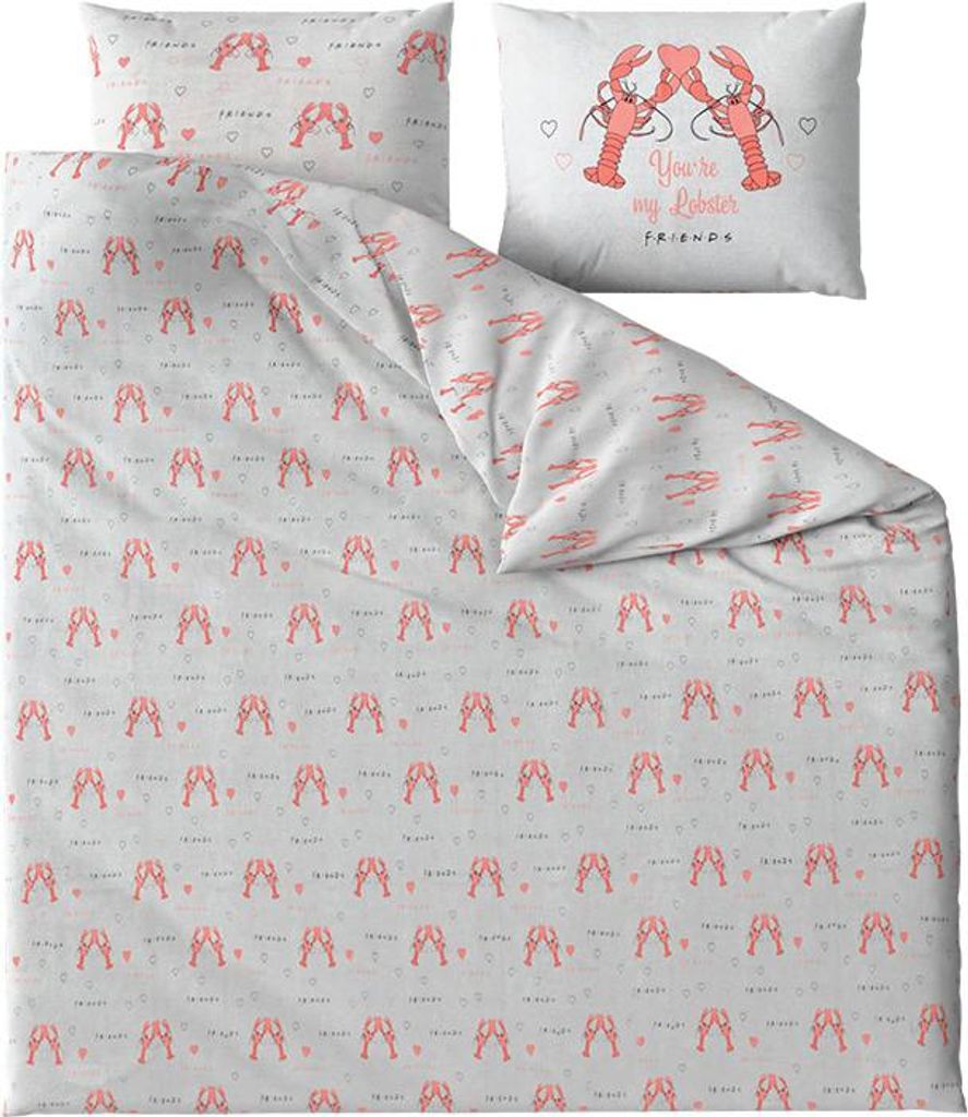 Baumwoll-Bettwäsche FRIENDS LOBSTER grau Produktbild 