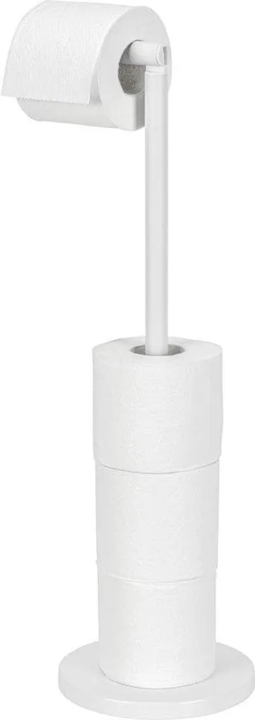 Porte-papier hygiénique blanc en acier inoxydable de 21 x 55 x 17 cm