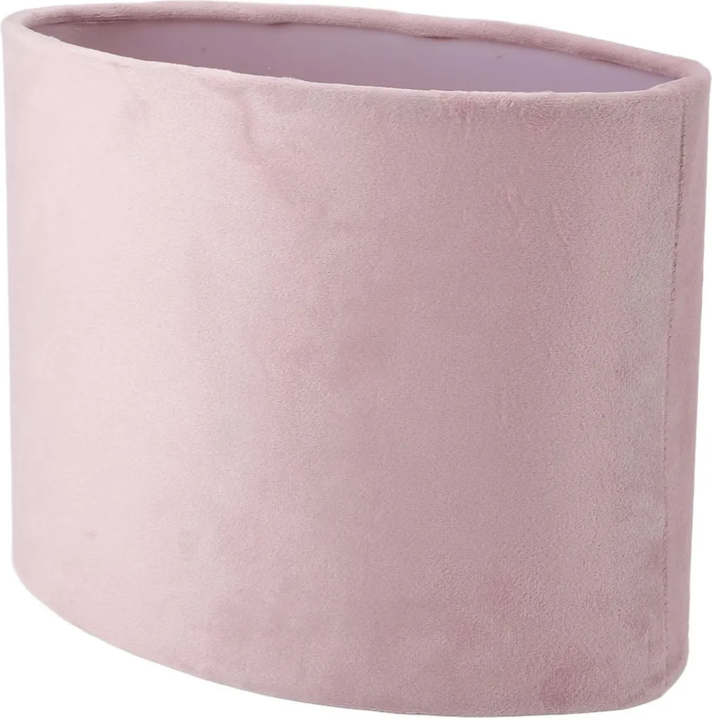 Abat-jour ovale en tissu violet compatible E27 E14 - Finition textile - 2