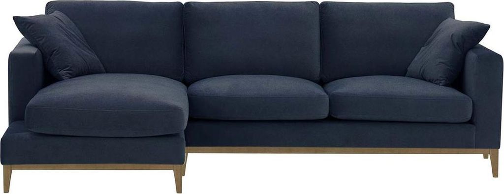 Linksseitiges Ecksofa Covex Wood-Velluto 11-wax black