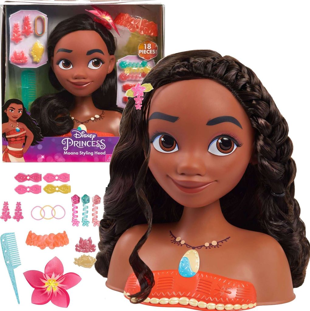 Disney Princesse Tête de Coiffeur Poupée Vaiana Mo ana Image du produit 