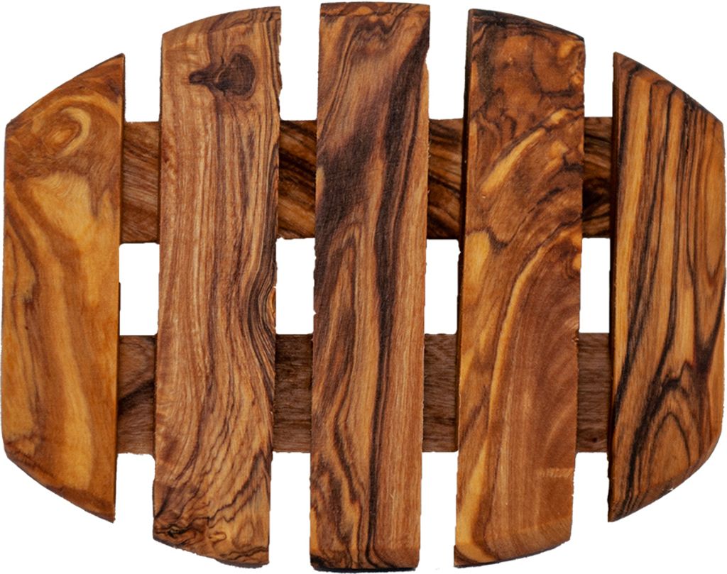 Seifenablage in Gitterform aus Olivenholz, ca. 11 x 8 cm