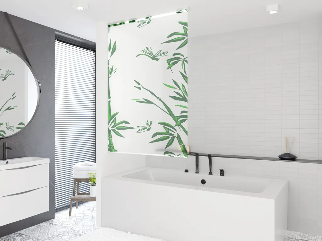 Tenda da Doccia Economica PEVA Bambus 150x190 - Offerta Imperdibile