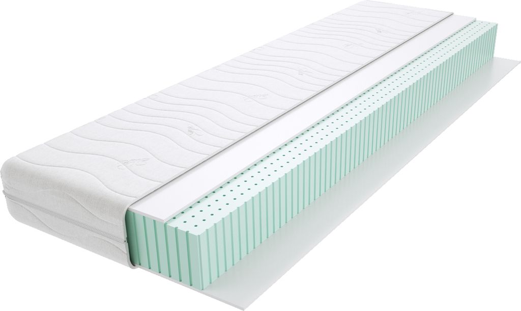 Matratze 180x200 cm Doppelmatratze, H3 Mittelfest 7 Zonen-Latexmatratze 17 cm Hoch Hypoallergene Wendematratze mit Klimafaser, Gesteppter Bezug Marino