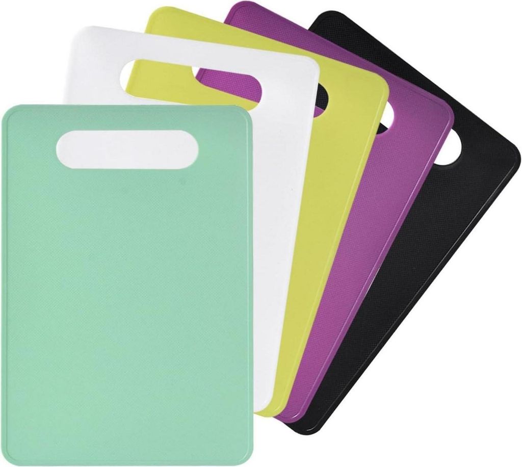 set di 5 taglieri in plastica antiscivolo BPA free 29x19cm Immagine del prodotto 