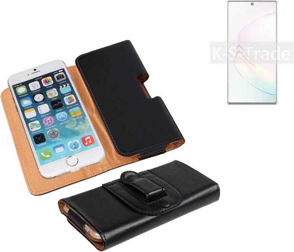 K-S-Trade Schützhülle Handyhülle kompatibel mit Samsung Galaxy Note10+ 5G Exynos Holster Gürtel Tasche Schutzhülle Handy-Tasche Smartphone Case