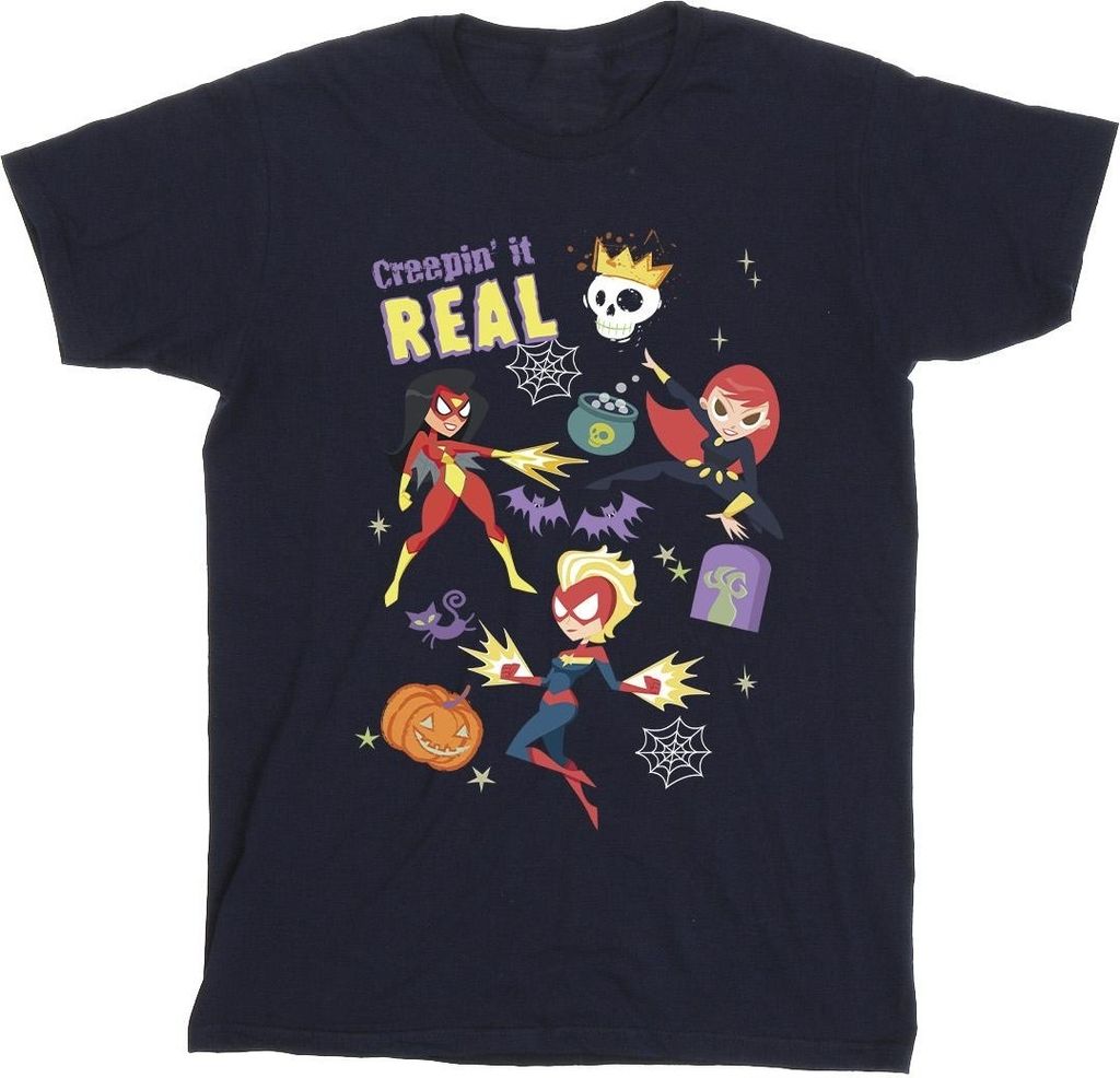 Marvel - "Creepin It Real" T-Shirt für Herren BI38330 (XXL) (Marineblau)
