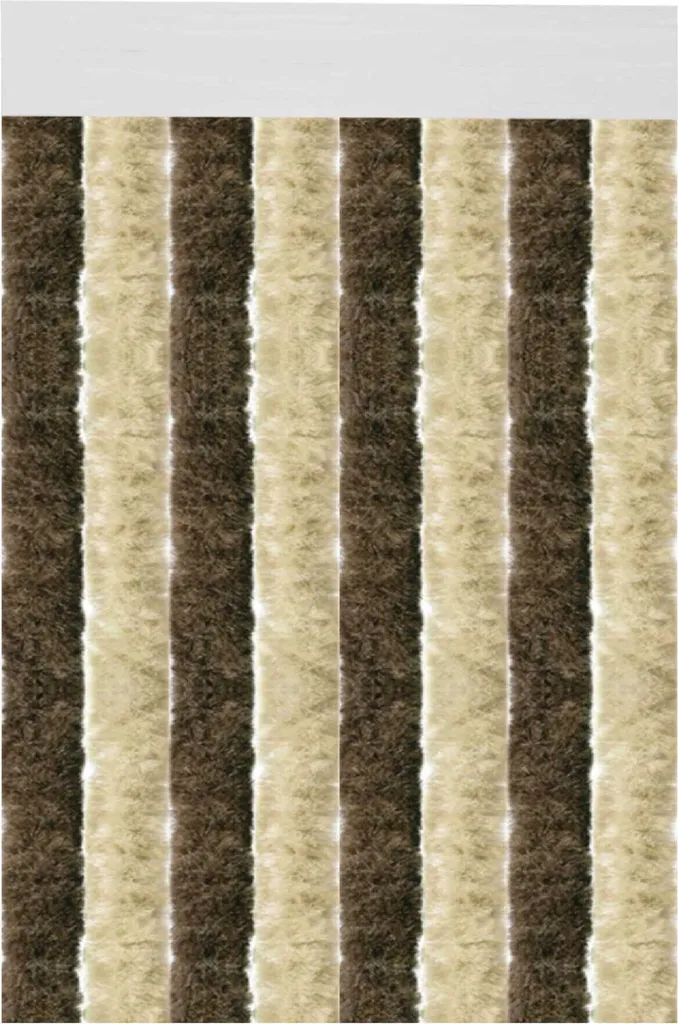 Tenda Antimosche in Pile 100x200cm Beige-Marrone per Roulotte e Casa