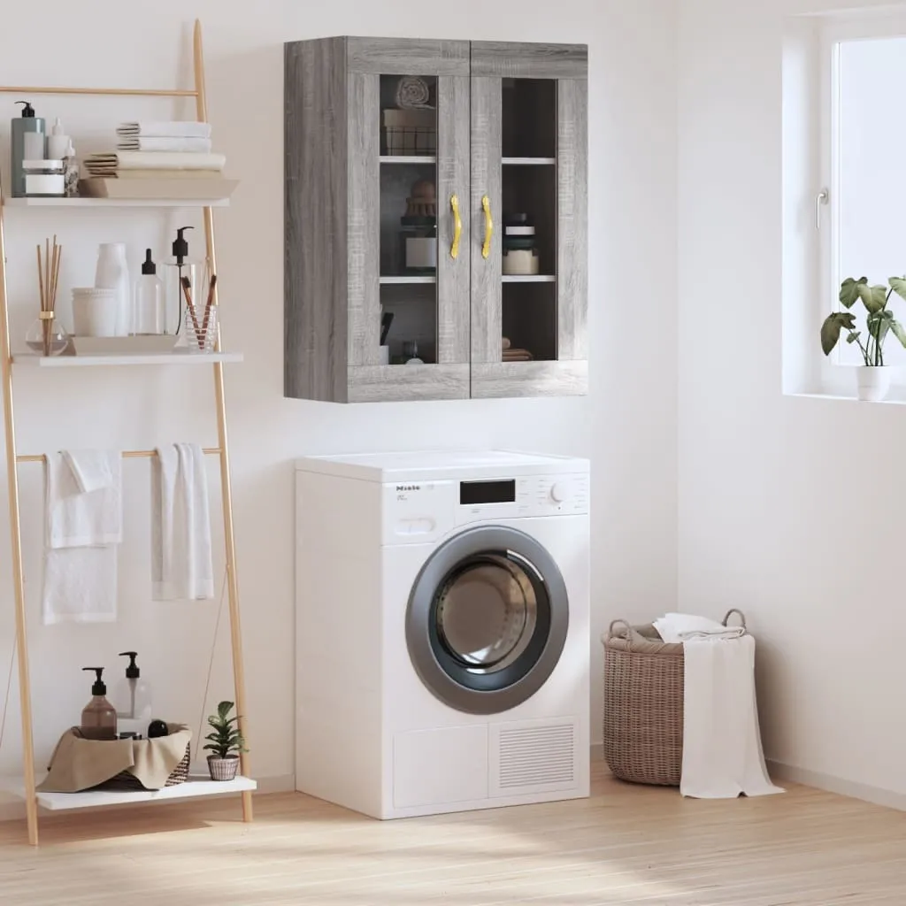 vidaXL Mobile a Parete Grigio Sonoma 90cm | Montaggio Semplice