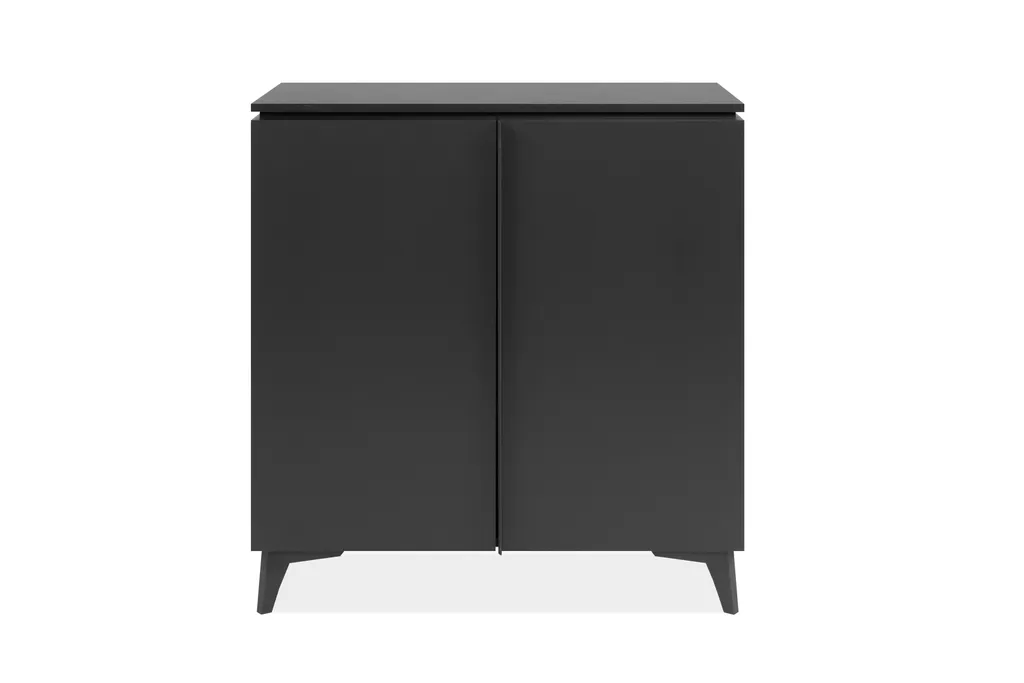 Petit Buffet de Rangement Bertrix Gris Anthracite - Meuble Bas 92cm - 5
