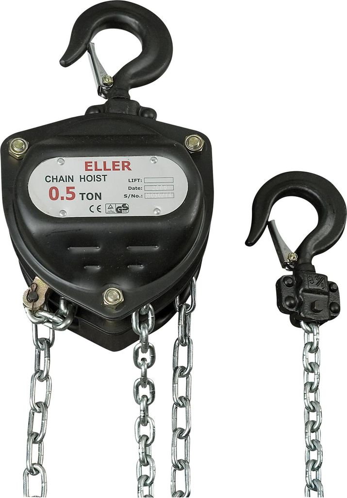 Eller PH2 Manual Chain Hoist 500 kg Hubhöhe 6 m - Mit Überladungsschutz