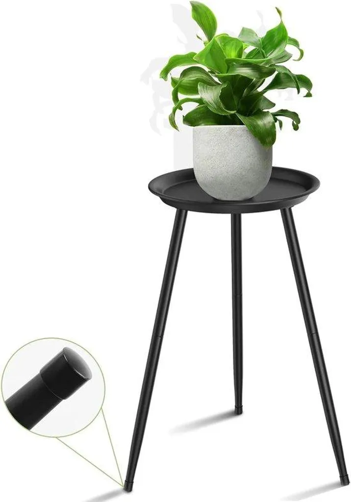Support pot de fleur intérieur noir 50 cm - Table déco salon pour plantes