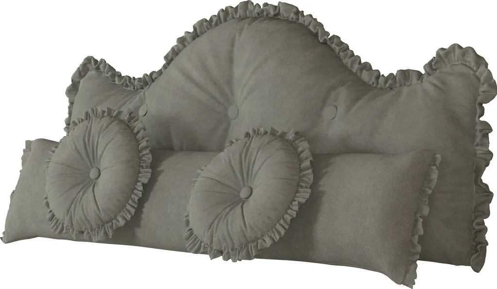 Set 4 Cuscini Decorativi Velluto Grigio 140 cm | PillowPalette Design
