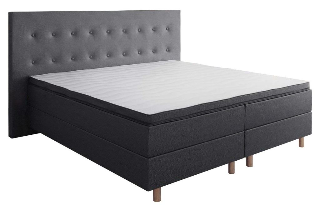 Best For You Boxspringbett Rio 160x200 Dunkelgrau