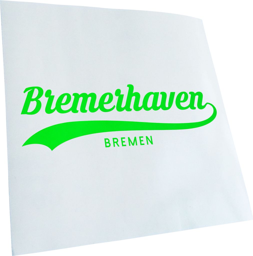 Kiwistar - Autoaufkleber - Bremerhaven - Neongrün - 60x18cm - Aufkleber für Auto, Laptop, Fahrrad, LKW, Motorrad mehrfarbig JDM Decal Racing