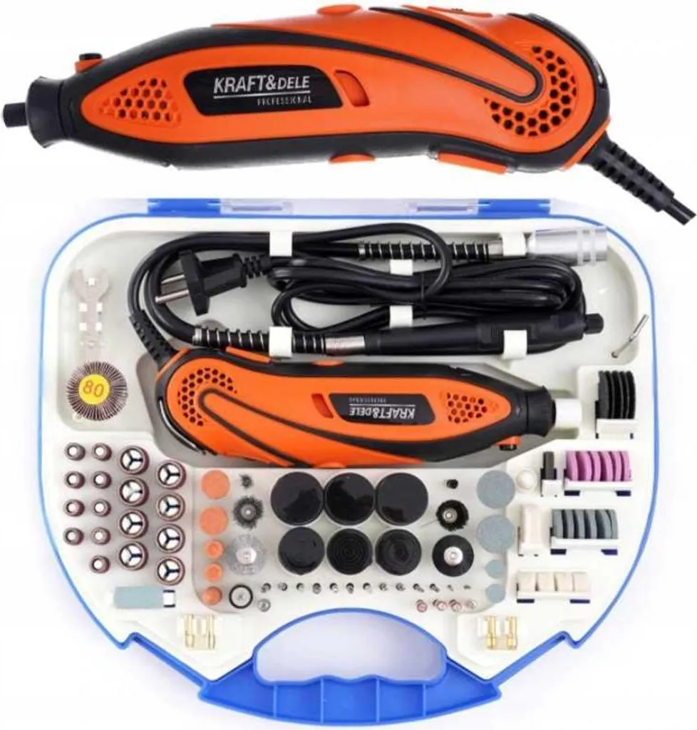 Mini-meuleuse droite Kraft & Dele KD10753 270W avec ses accessoires - 13