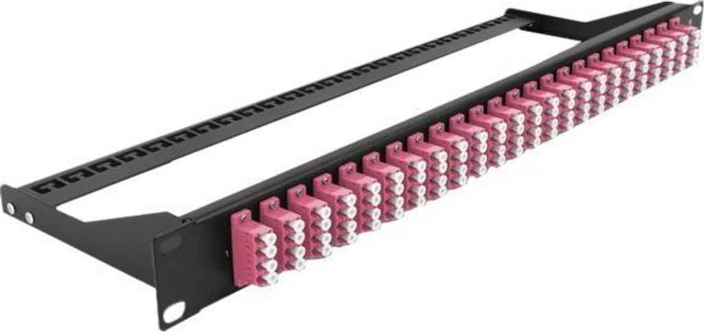 DELOCK 19" LWL Patchpanel 24 Port LC Quad violett