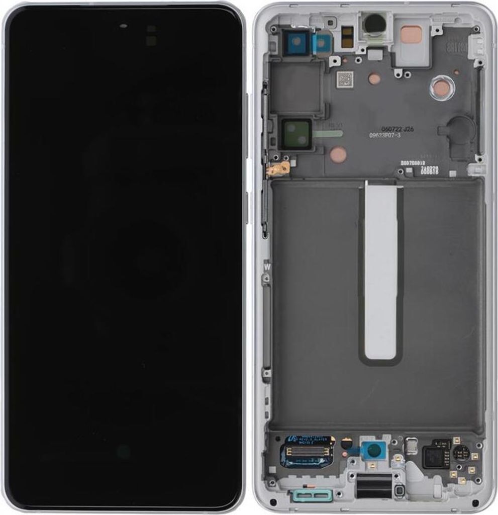 SMT - Original AMOLED Display Touchscreen Bildschirm Rahmen Weiß für Samsung Galaxy S21 FE G990B & Werkzeug