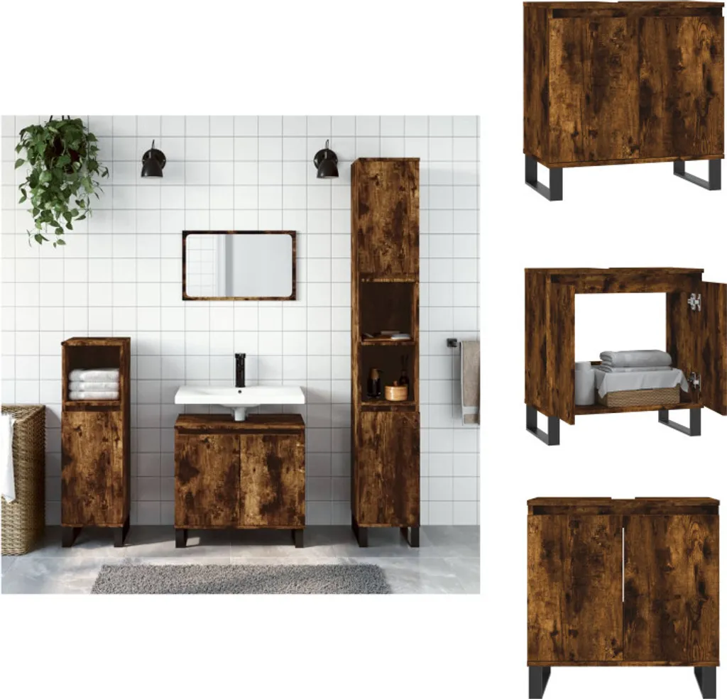 Recensione Mobile Bagno vidaXL Rovere Affumicato 58cm - Montaggio Facile