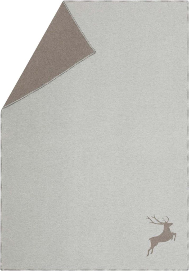 Leichte Kuscheldecke Hirsch Farbe Filz 140x200cm von David Fussenegger