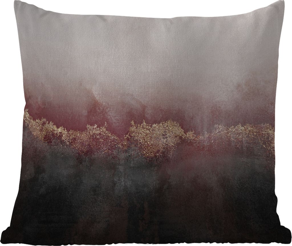 MuchoWow Outdoor Kissen - Glitter - Gold - Abstrakt - 50x50 cm - Wetterfest - Lounge Kissen - Komfortabel - Kissen mit Bild