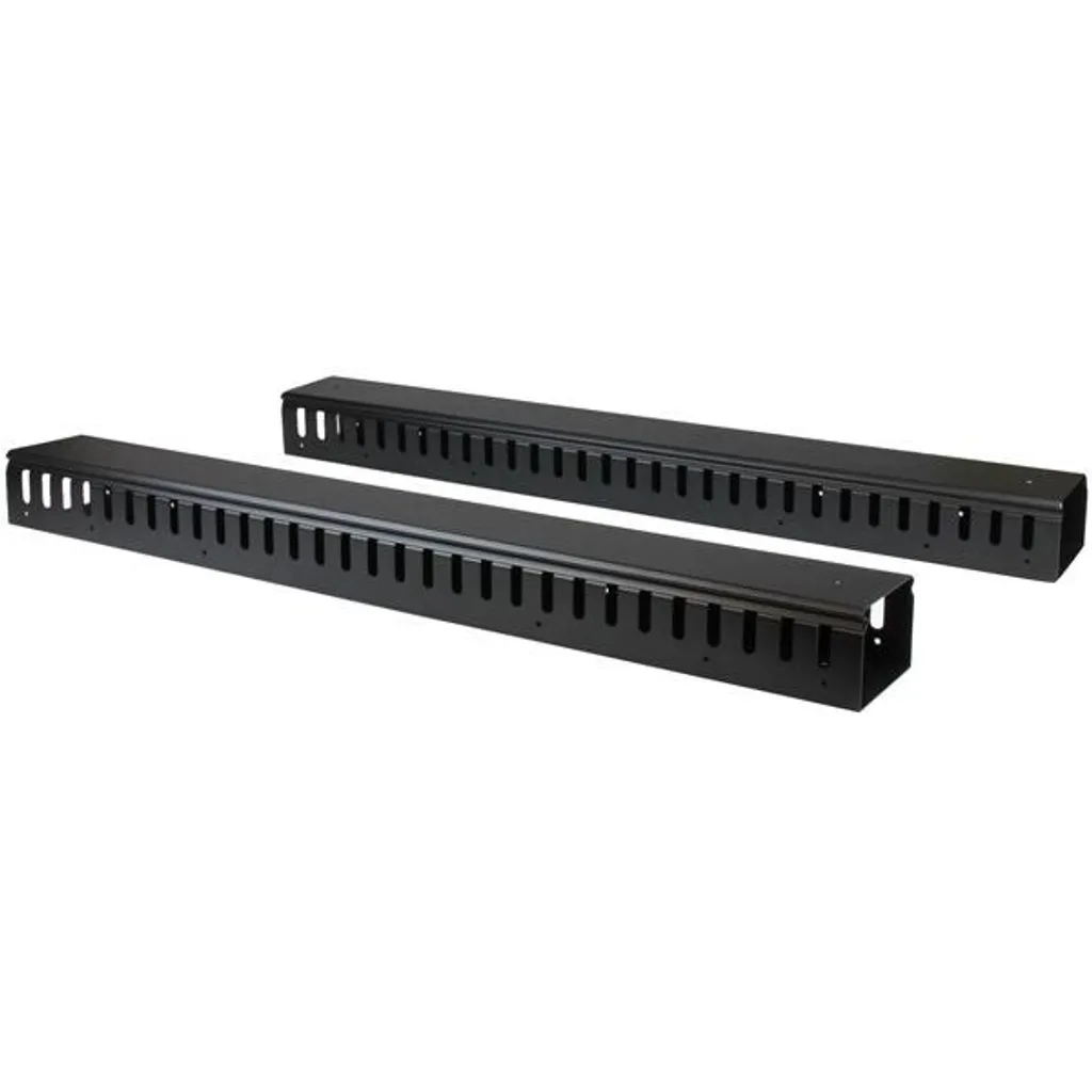 Organisateur de câbles vertical Finger Duct pour armoire serveur noire