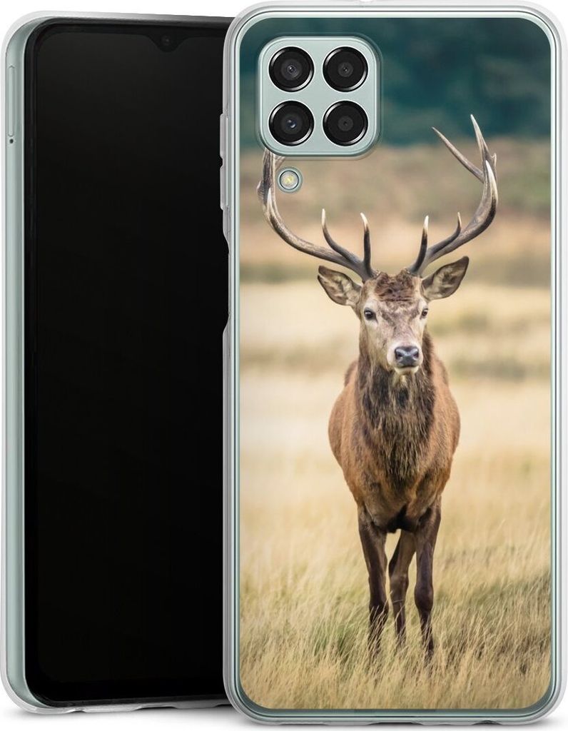 DeinDesign Handyhülle für Samsung Galaxy M33 5G Silikon Hülle Case Smartphone Schutzhülle Hirsch Wald Wiese