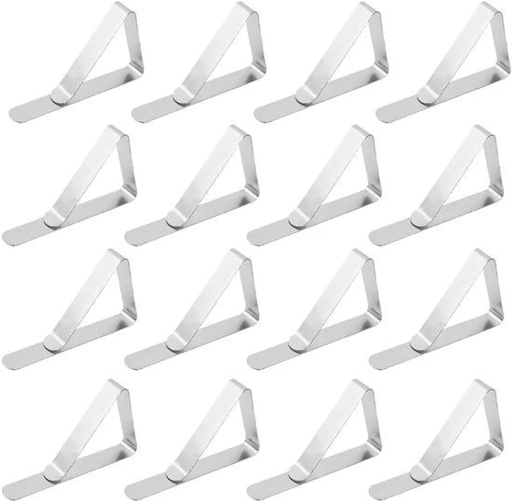 16 Attaches Nappe Robustes en Acier Inoxydable - Résistant au Vent