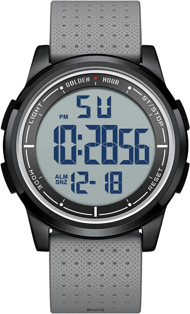 Orologio Digitale Impermeabile Uomo e Donna: Display Luminoso 5ATM
