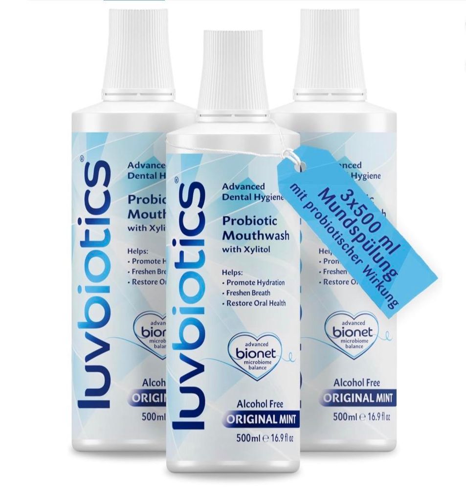 Luvbiotics – Mundspülung ohne Alkohol mit Probiotika, Xylit Produktbild 