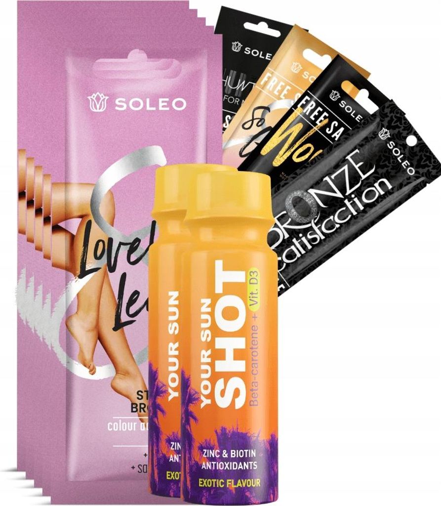 Soleo Lovely Legs 5 x 10 ml starker Bein-Bronzer + Gratisgeschenke