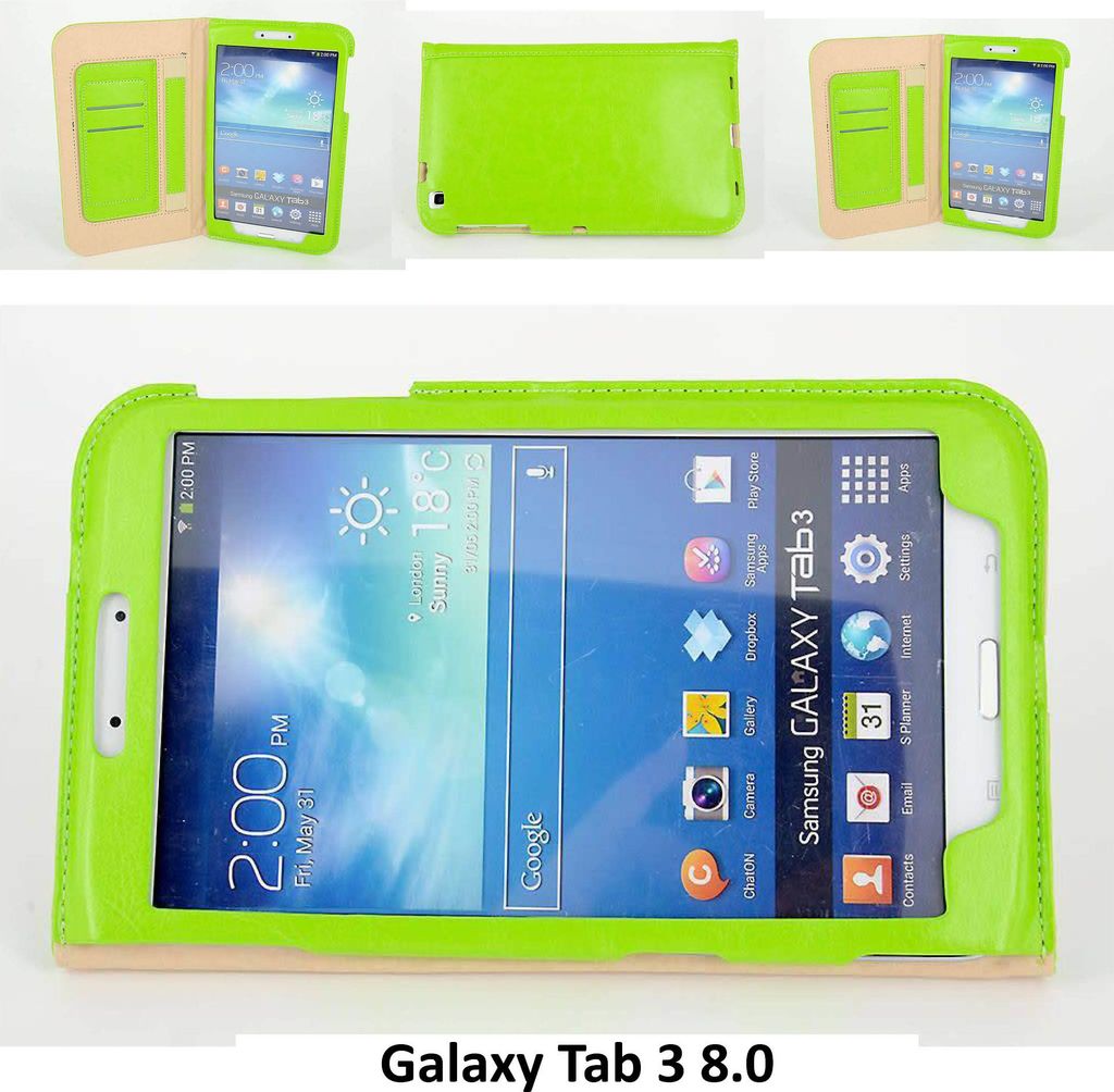 Samsung Green Book Case Tablet for Galaxy Tab 3 8.0
