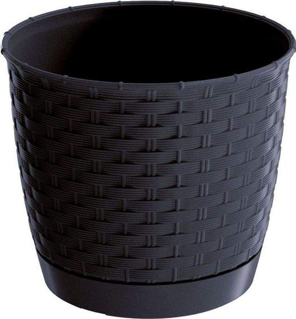 PROSPERPLAST Doniczka RATOLLA round - antracytowy DRLO250-S433