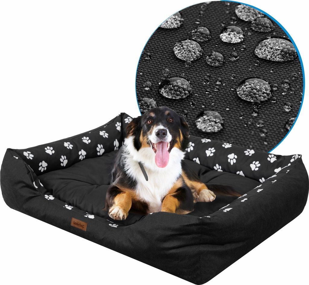 Hundebett „Puffy“ – Wasserabweisend & Herausnehmbares Kissen – 125x100 cm – Robustes Oxford-Gewebe | PillowPrim