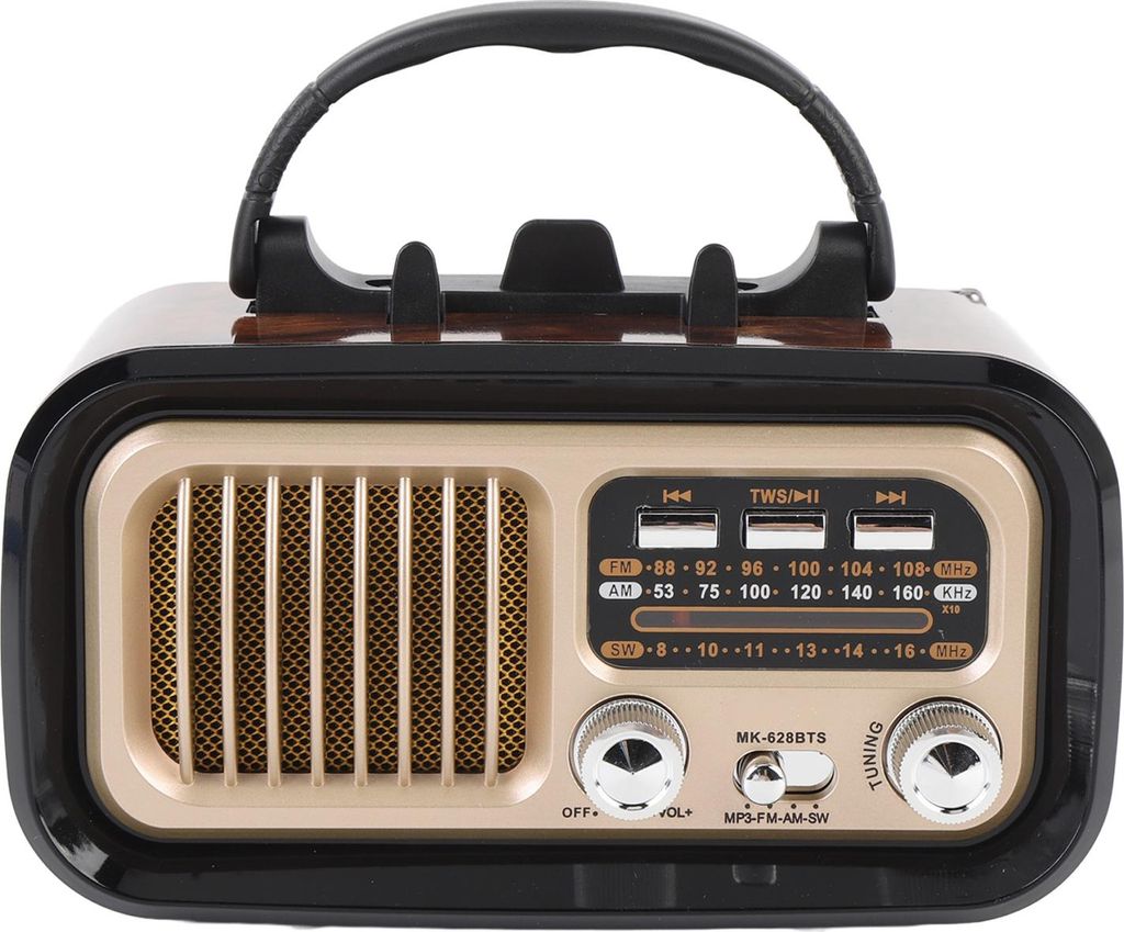 Retro rádio s Bluetooth reproduktorem Paměťová karta USB Obrázek produktu 