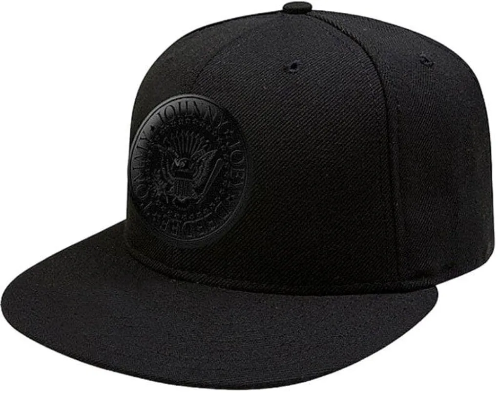 Casquette Ramones Snapback Noire Logo Brodé Haute Qualité Réglable