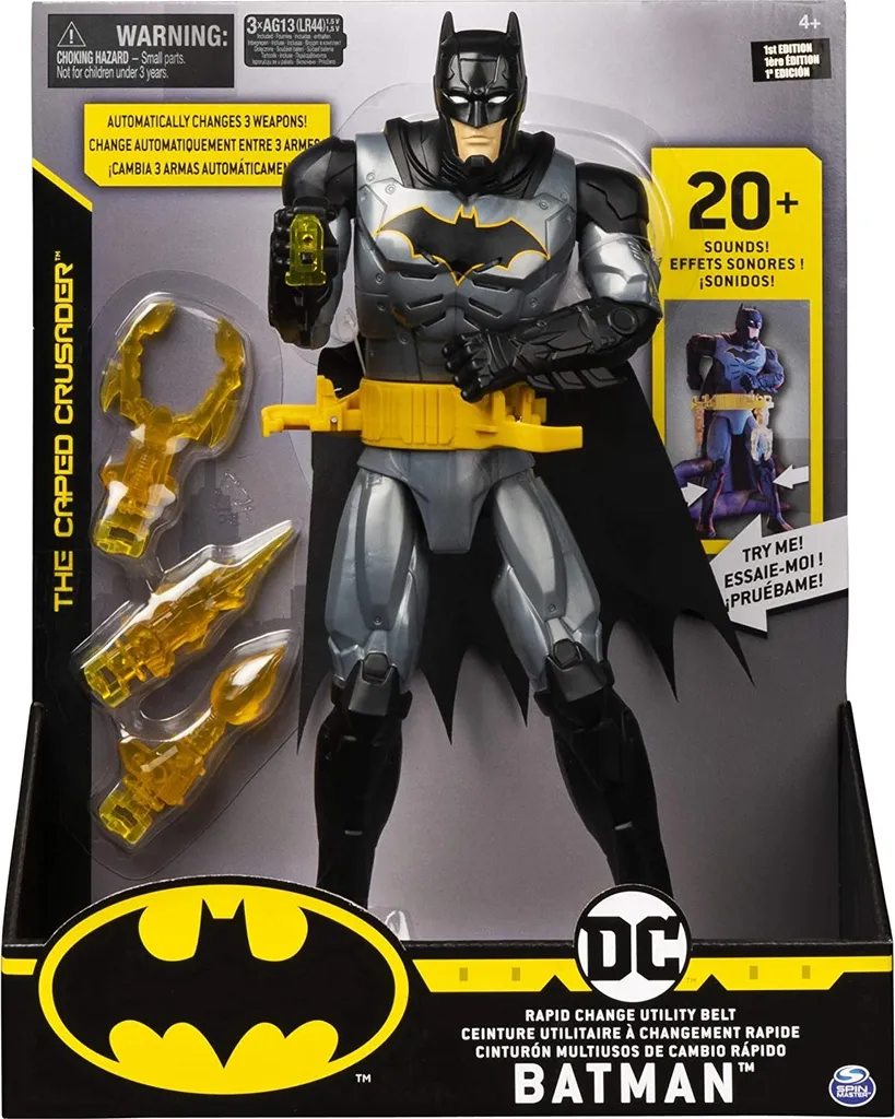 Figurine Batman 30 cm Incassable avec Gadgets pour des Heures de Jeu