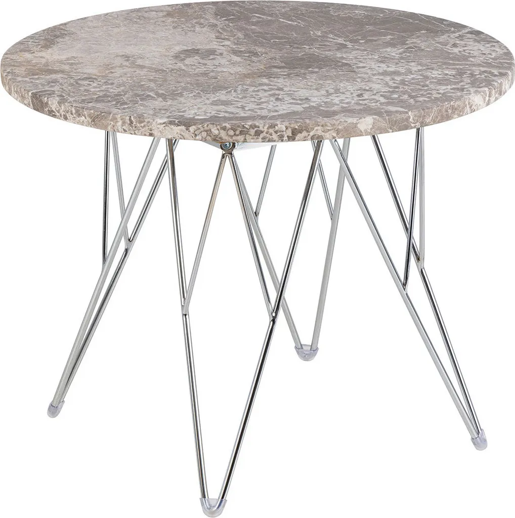 Table basse ronde en marbre marron Prunus Ø55cm meuble de salon