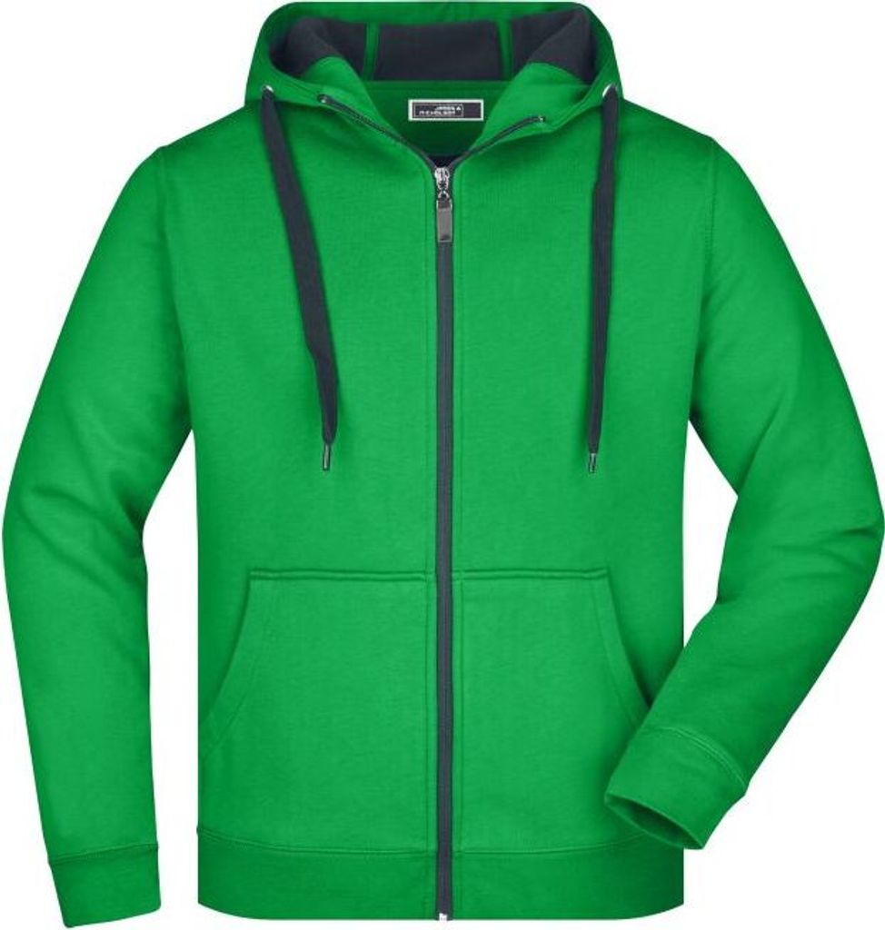 Men's Doubleface Jacket Sportive Jacke mit Kapuze fern-green/graphite, Gr. M