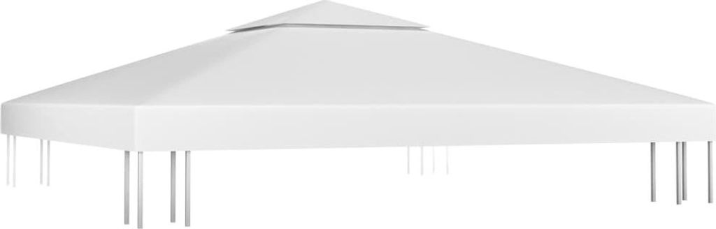 vidaXL Pavillon-Dachplane mit Kaminabzug 310 g/m² 3x3 m Weiß