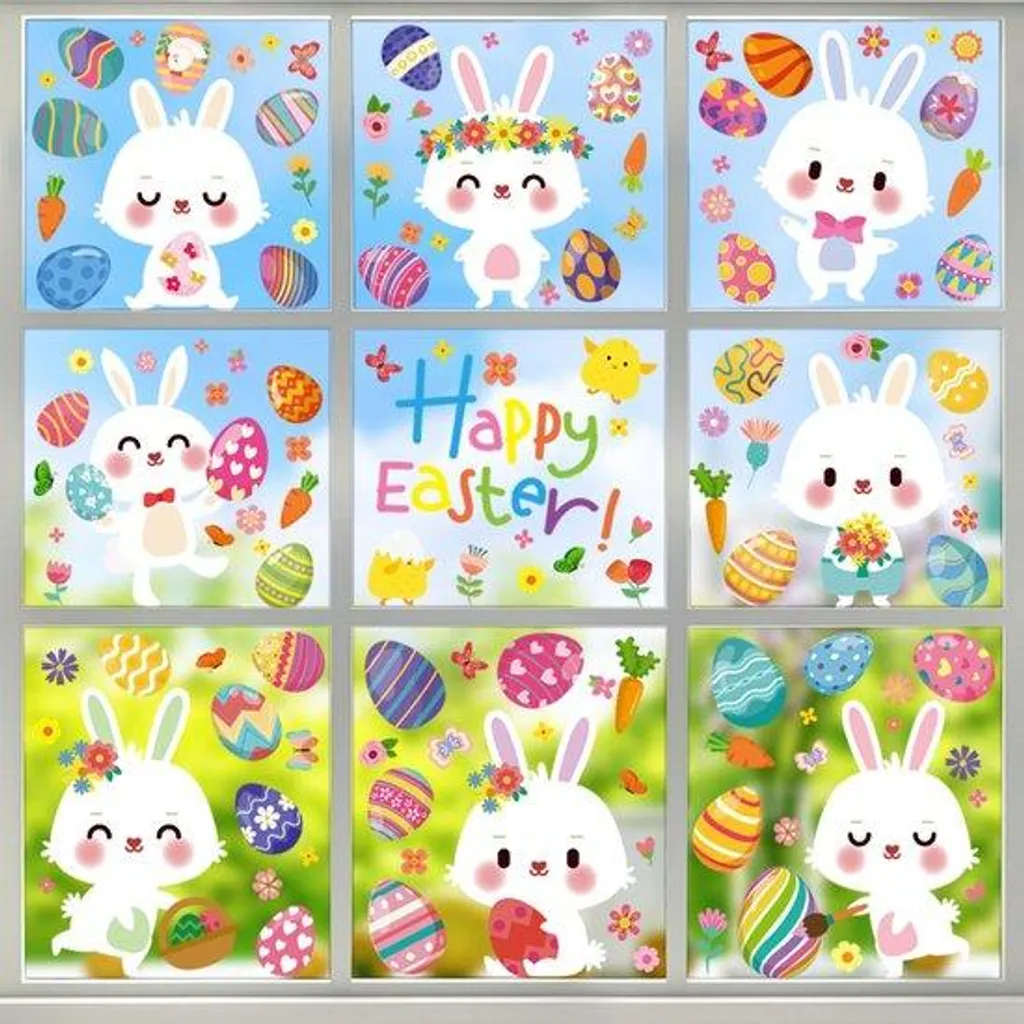 Stickers de Pâques pour Enfant et Décoration de Chambre en 9 Planches