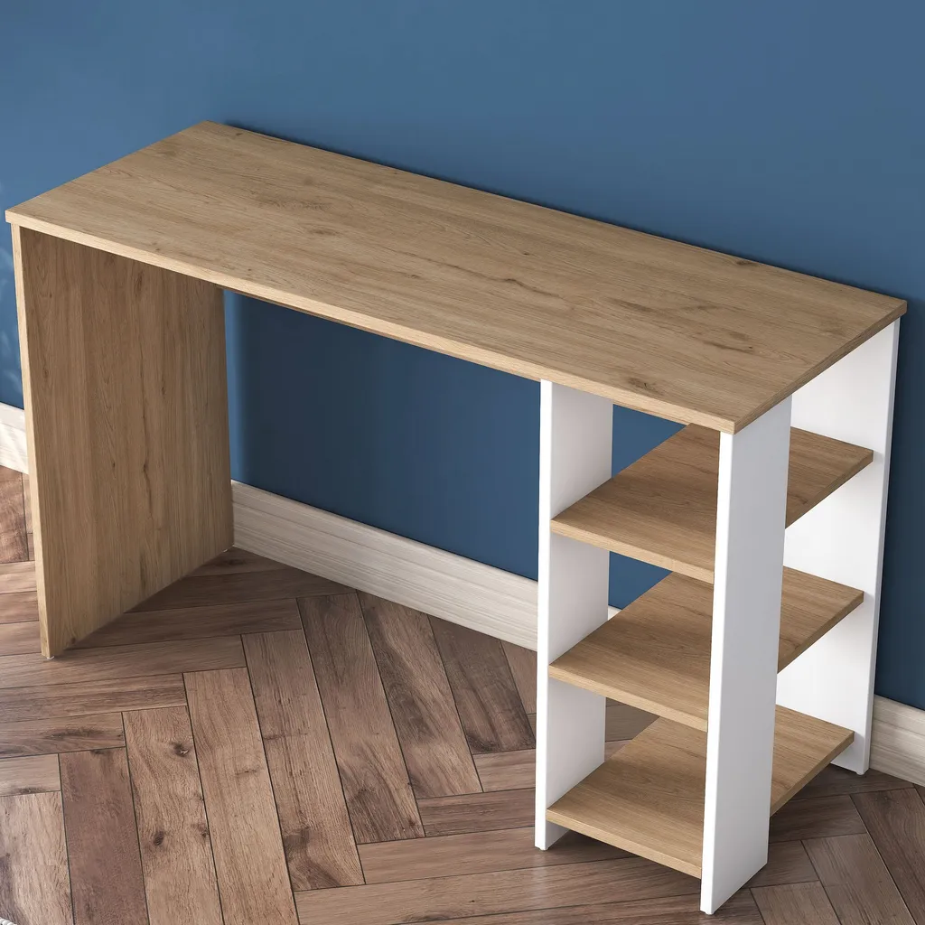 Bureau compact Skye Decor HA108 en noyer, idéal pour optimiser l'espace - 4
